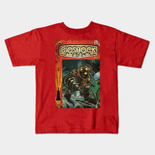 Bioshock Big Daddy Comic poster Kids T-Shirt